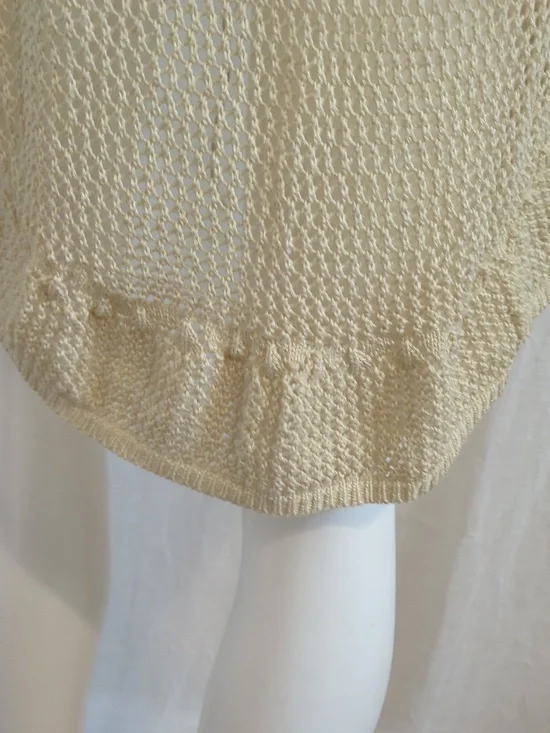 Hi-low Crochet Dress Tan  Medium - Picture 5 of 6